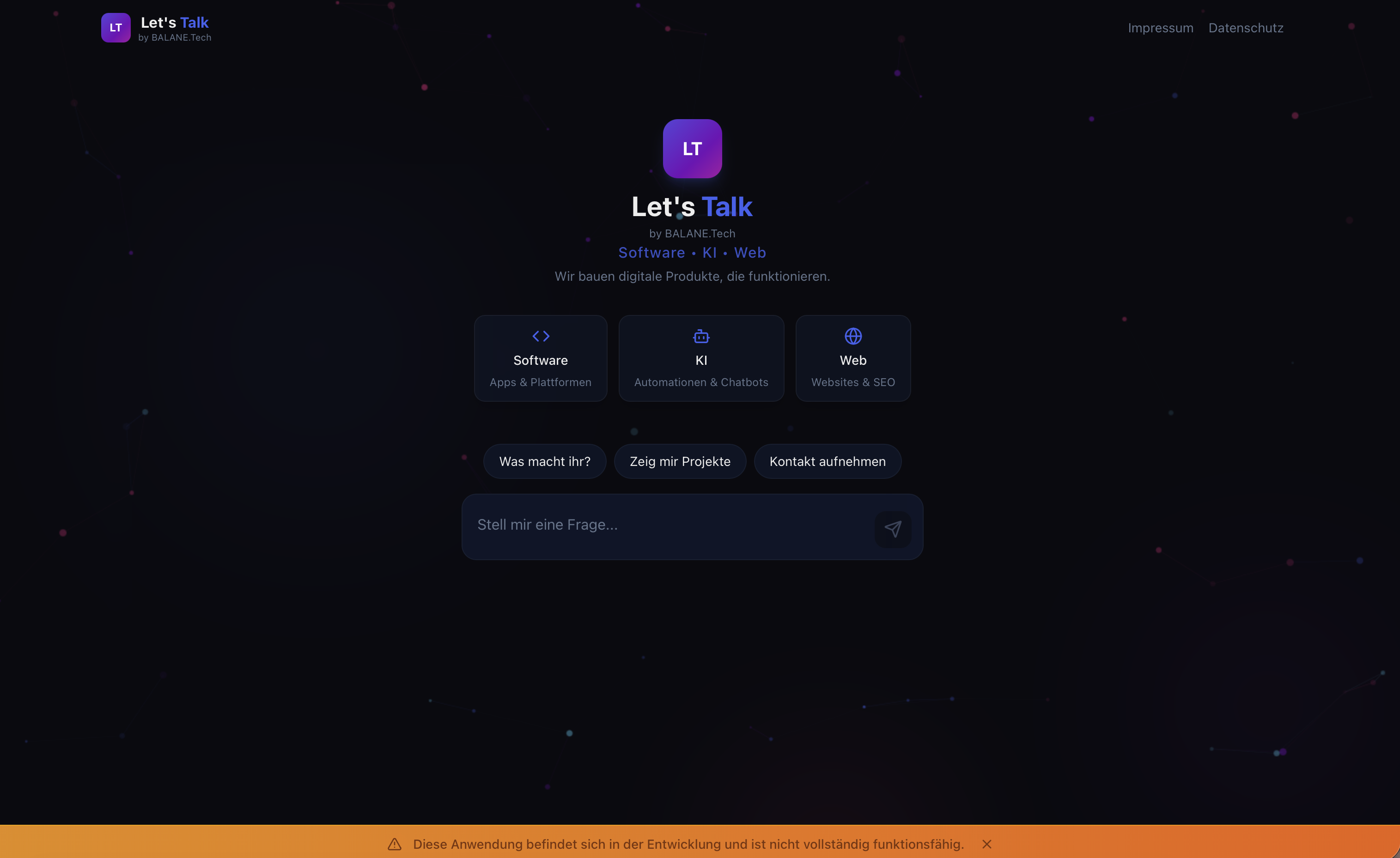 Let's Talk - AI-powered website